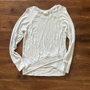 Athleta light blue criss cross sweater XS